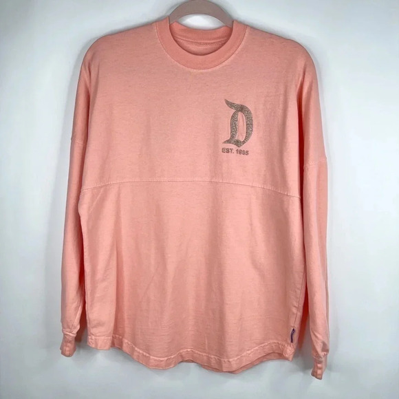 Spirit Jersey Tops - Disney Spirit Jersey T Shirt Long Sleeve Orange Pink Bright Disneyland Size XS